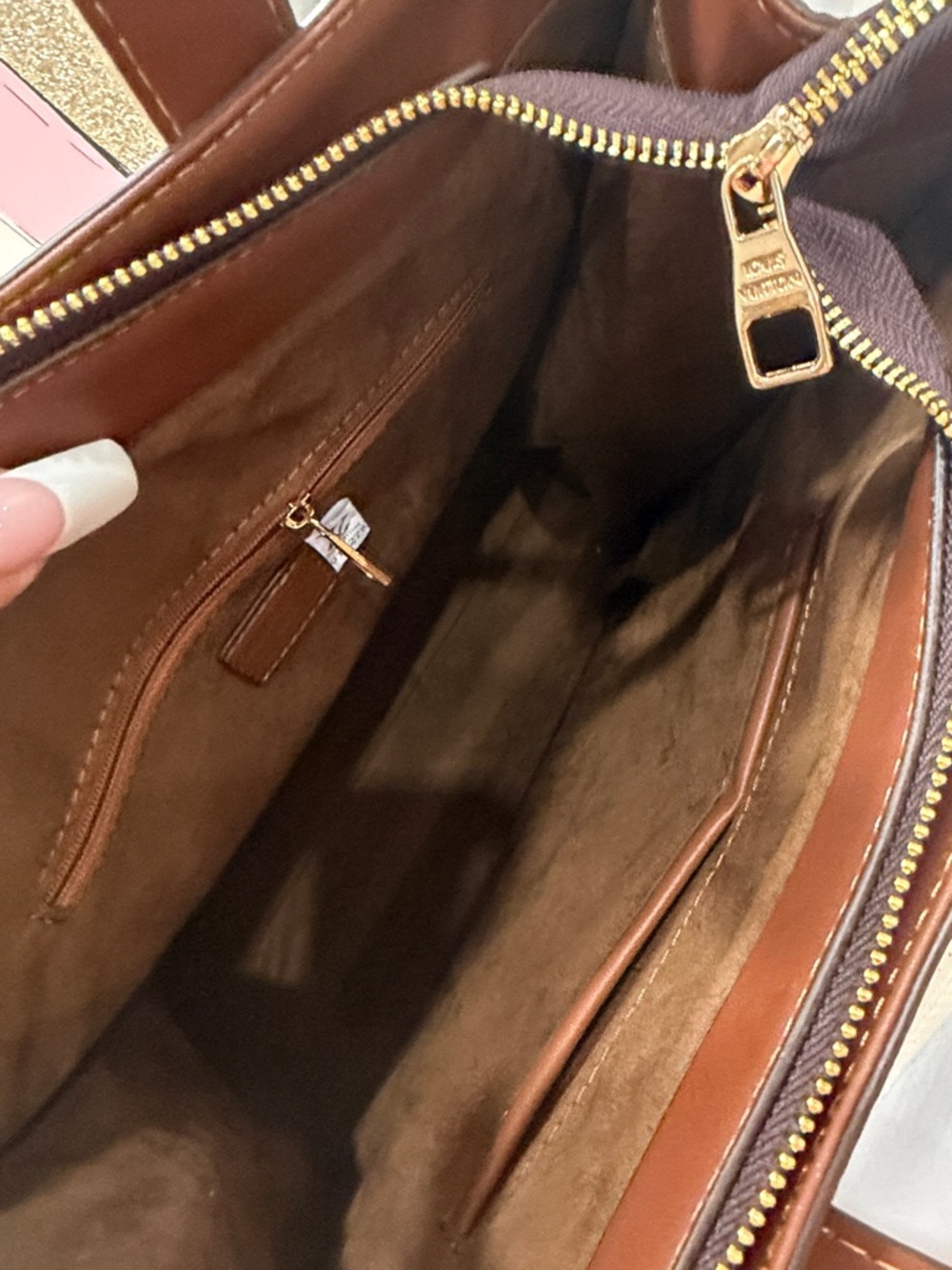 Lv Monogram Canvas Tote in Brown and Tan57 - Picture 10 of 14